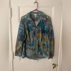 Corduroy foliage design jacket